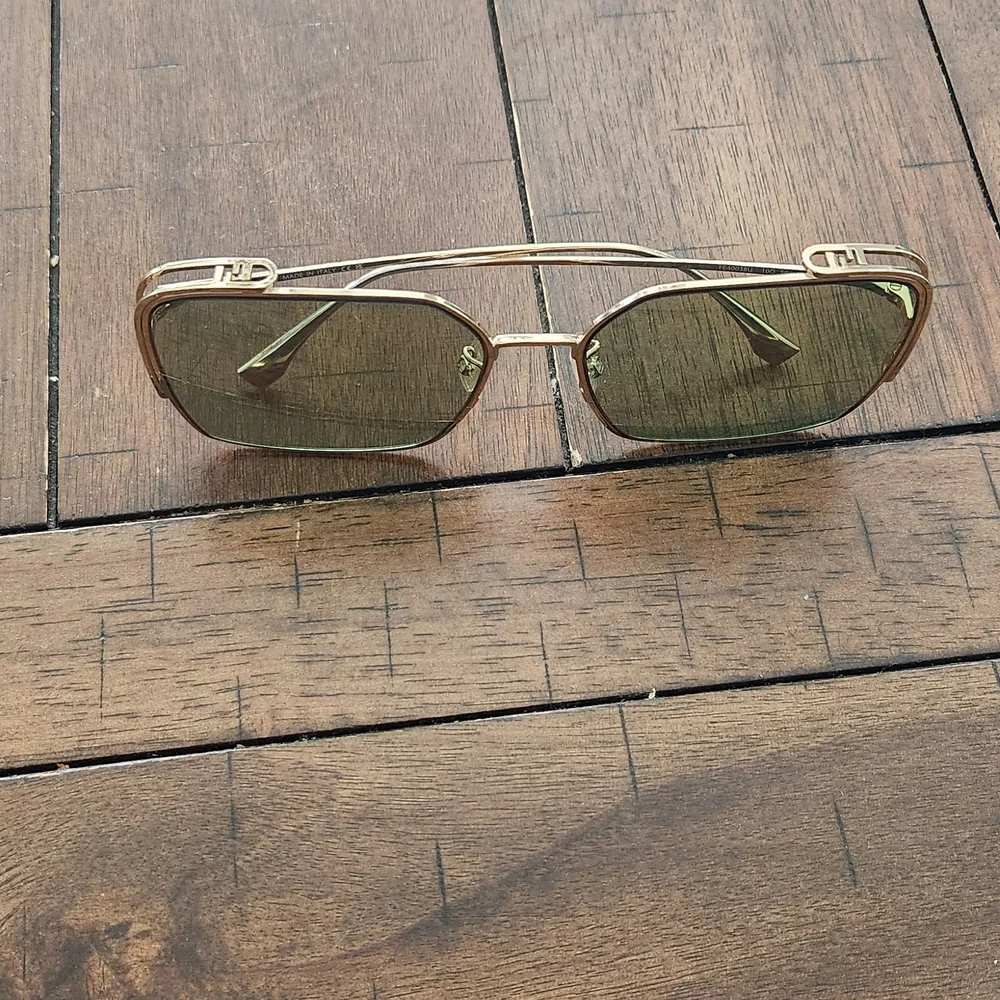 Fendi Gold Square Sunglasses - Picture 2 of 8